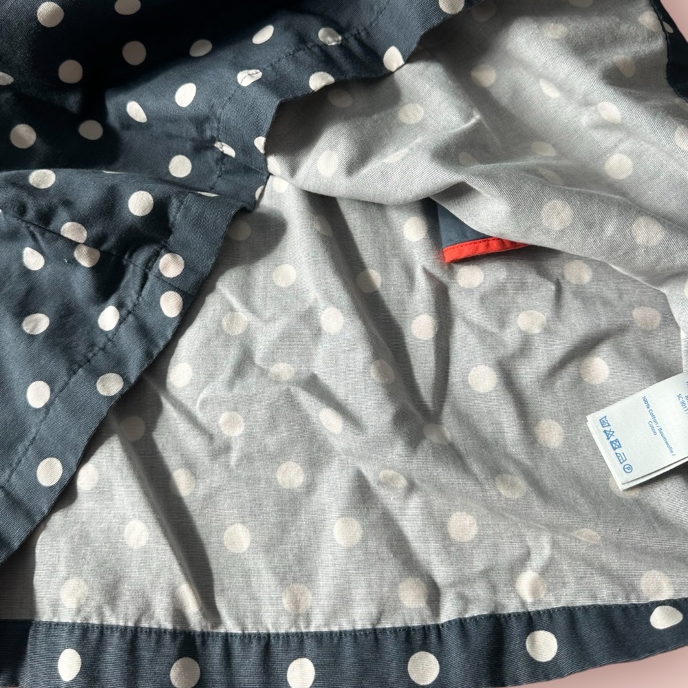 Woman’s Boden Blue Polka Dot Print Tank Top Collar Button Front Dress Size 12 - Picture 15 of 15
